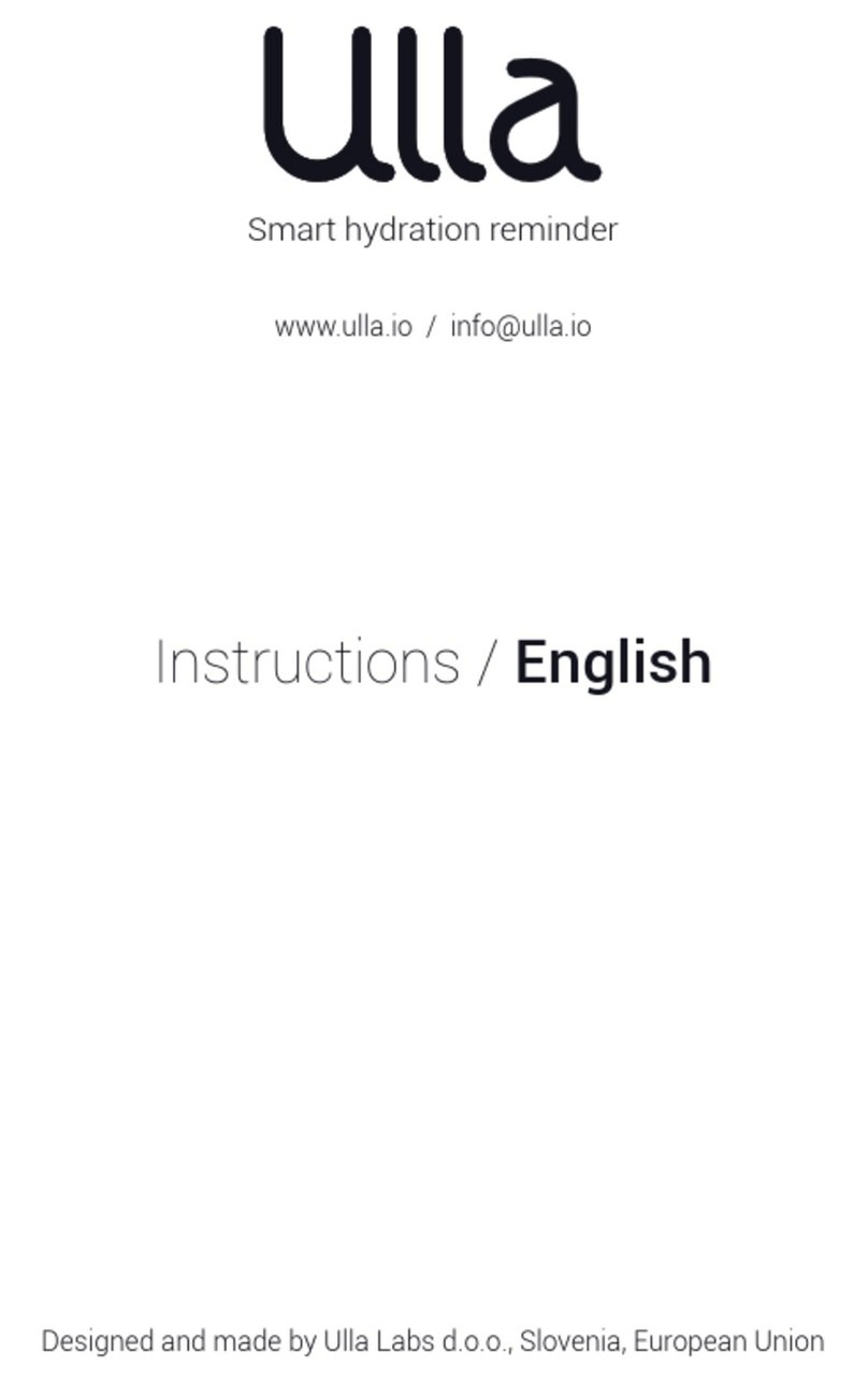 Ulla Smart hydration reminder Manual de usuario