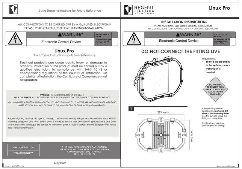 Regent Lighting Solutions Linux Pro Manual de usuario Regent Lighting Solutions Linux Pro Manual de usuario