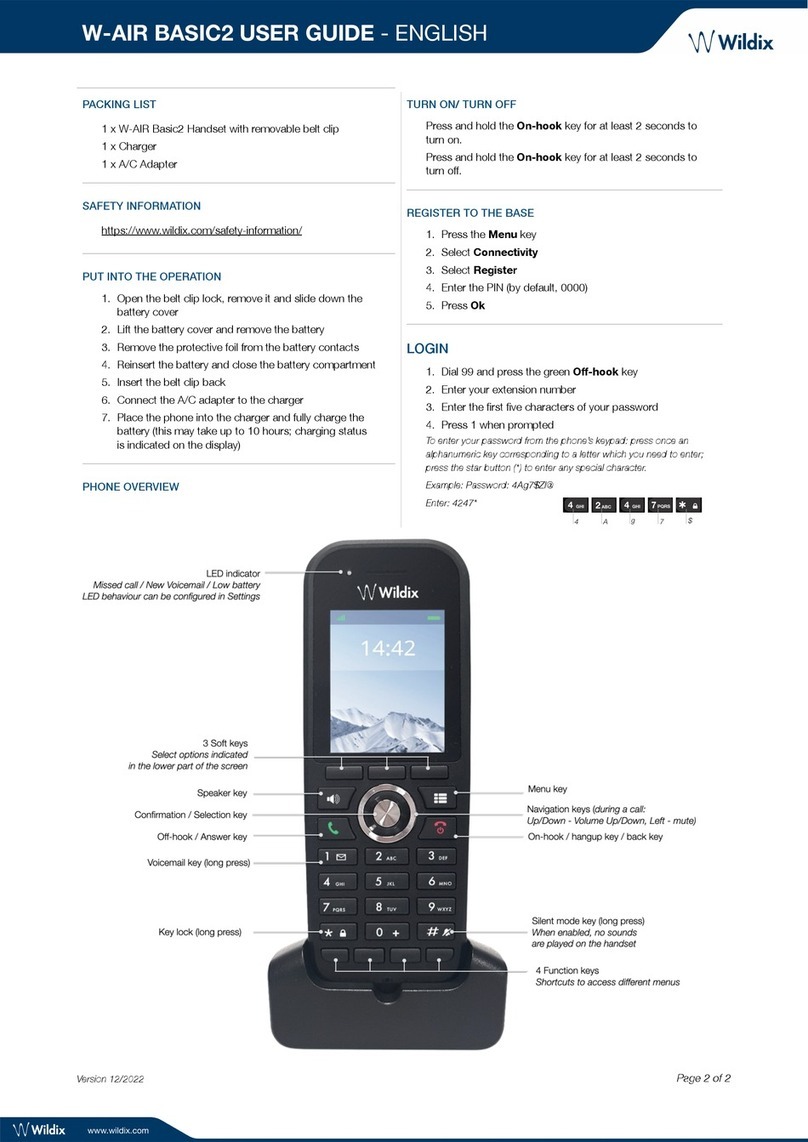 Wildix W-AIR Basic2 Manual de usuario Wildix W-AIR Basic2 Manual de usuario