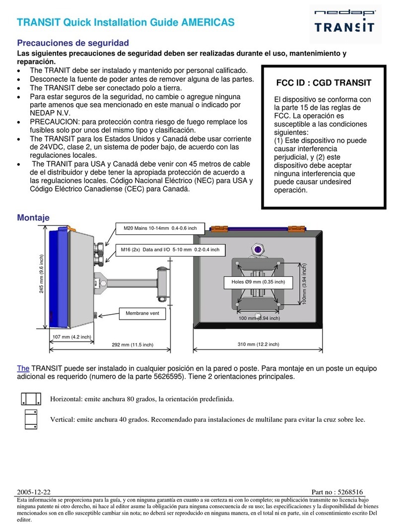Nedap TRANSIT Manual de usuario