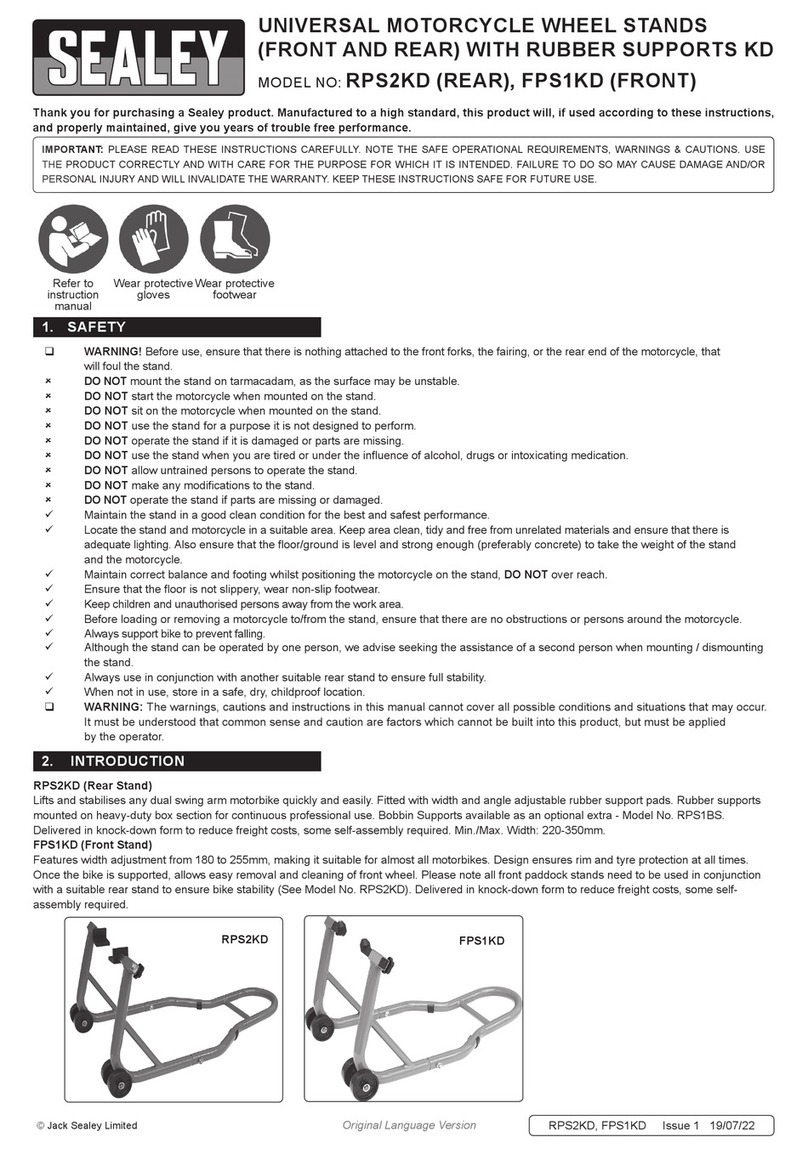Sealey RPS2KD Manual de usuario