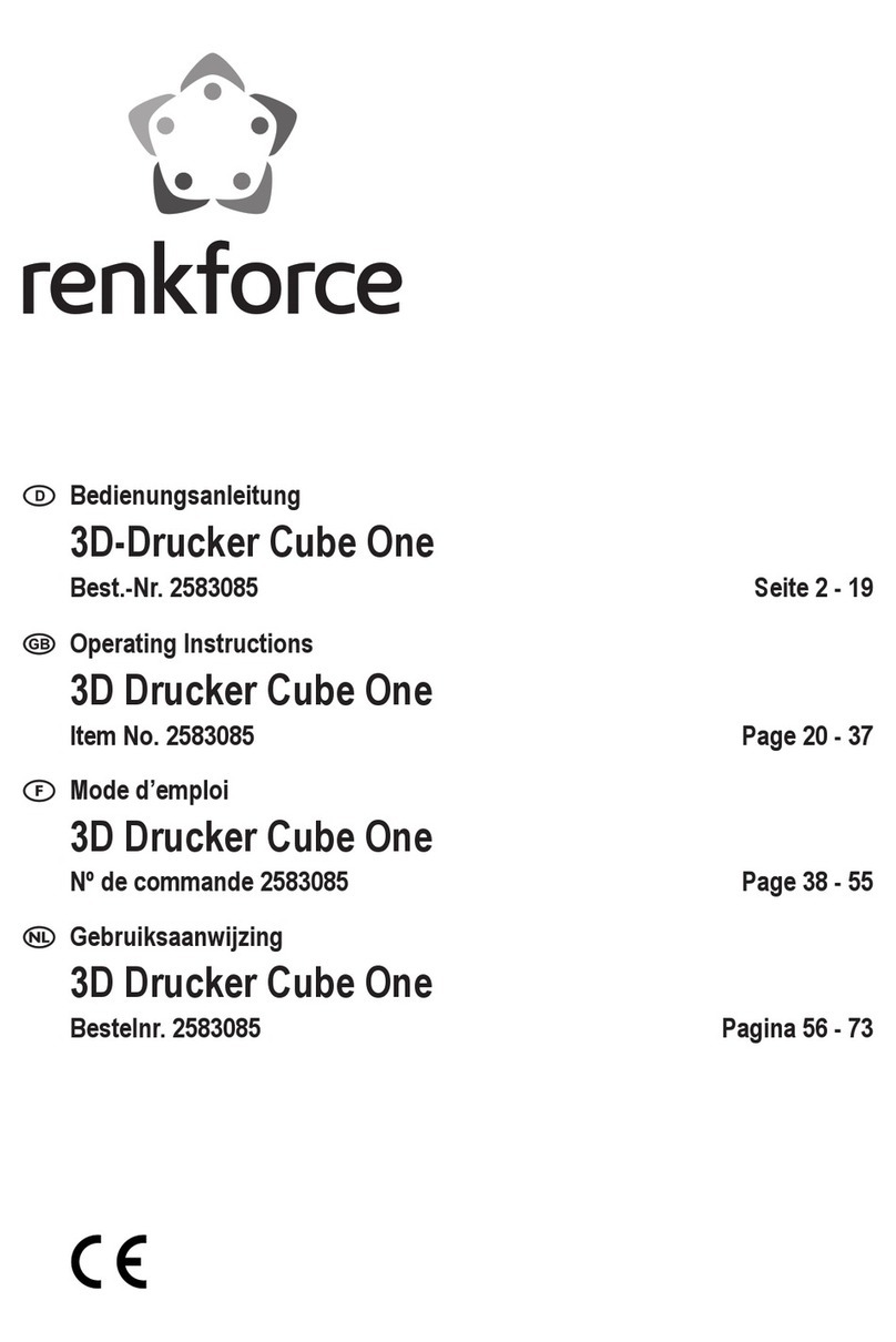 Renkforce 3D Drucker Cube One Manual de usuario