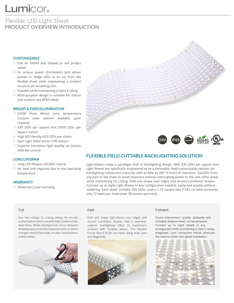 Lumicor Flexible LED Light Sheet Manual de usuario