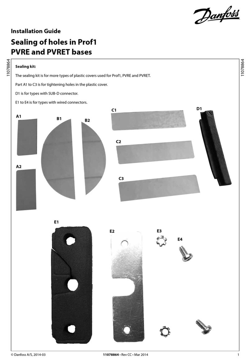 Danfoss Prof1 PVRE Manual de usuario