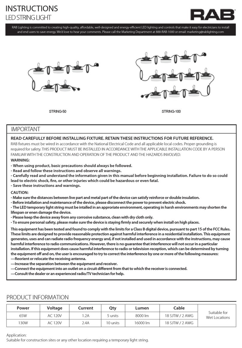 RAB STRING-50 Manual de usuario