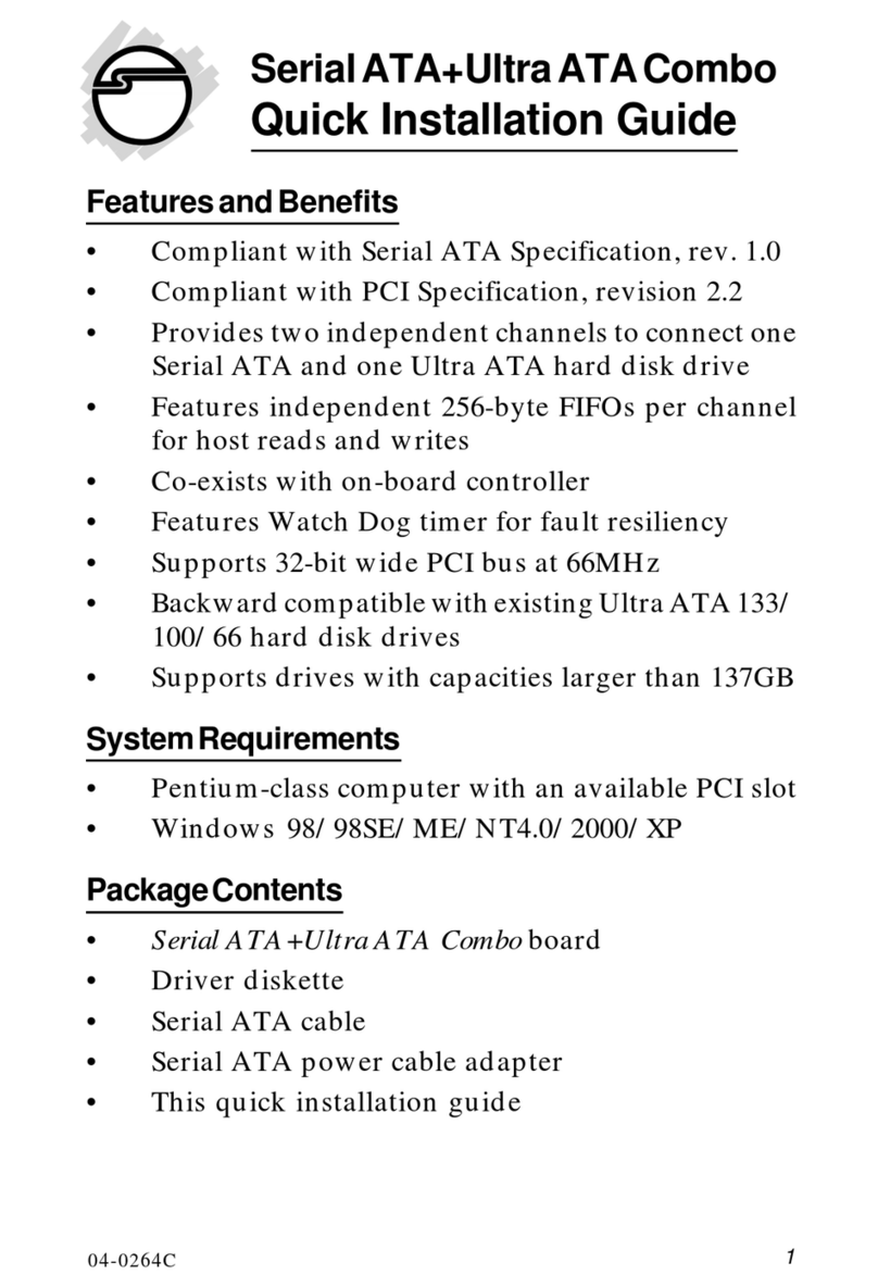 SIIG Serial ATA PCI Manual de usuario