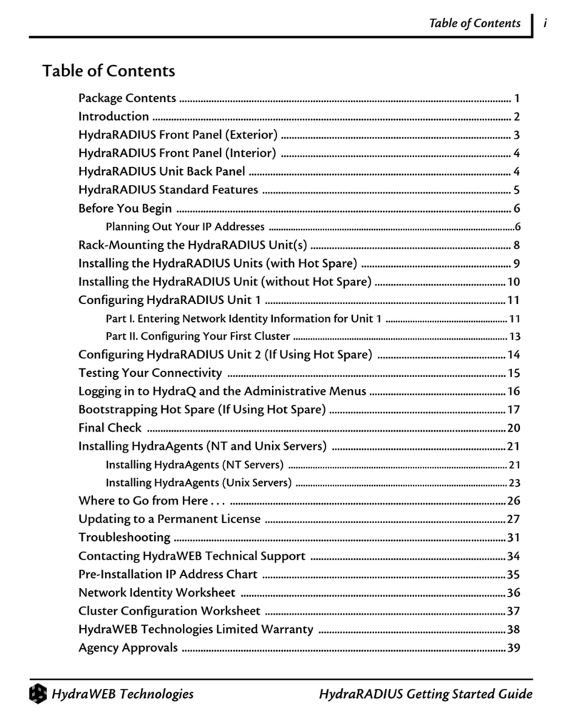 HydraWEB HydraRADIUS Manual de usuario