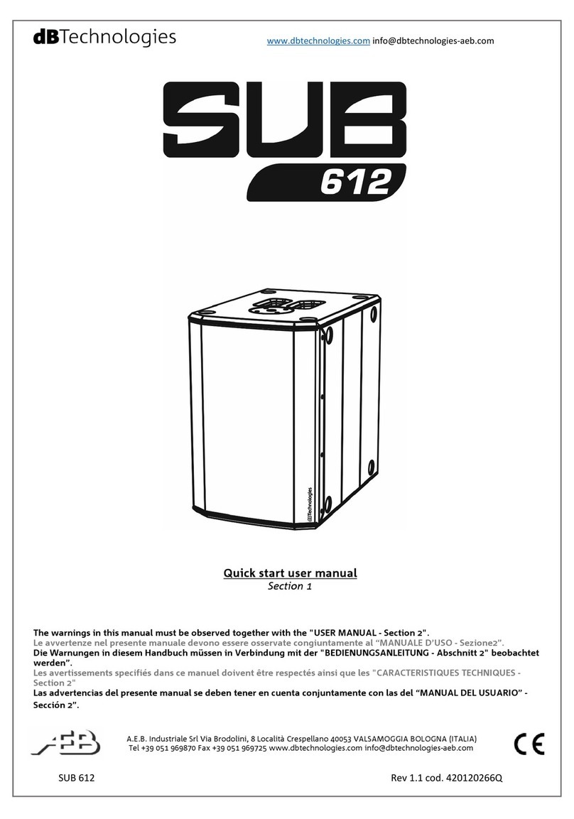dB Technologies SUB 612 Manual
