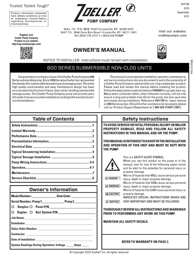 Zoeller E611 Manual de usuario