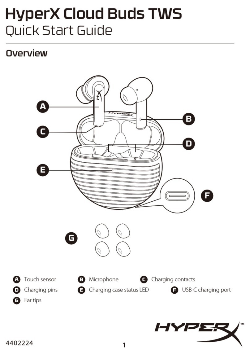 HyperX Cloud Buds TWS Manual de usuario