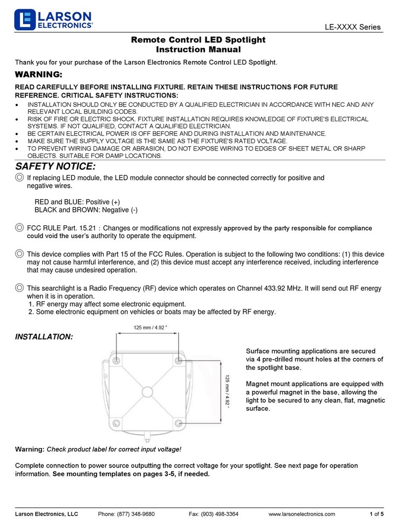 Larson Electronics LE Series Manual de usuario Larson Electronics LE Series Manual de usuario