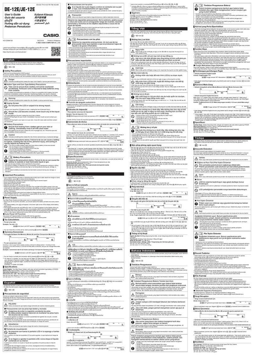Casio DE-12E Manual de usuario