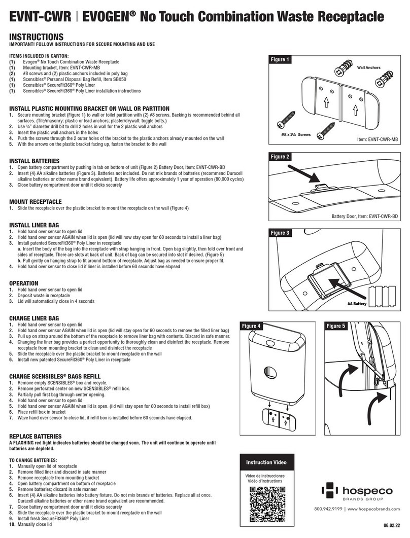HOSPECO EVOGEN EVNT-CWR Manual de usuario