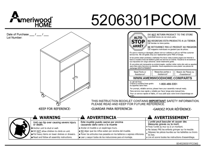 Ameriwood HOME 5206301PCOM Manual de usuario