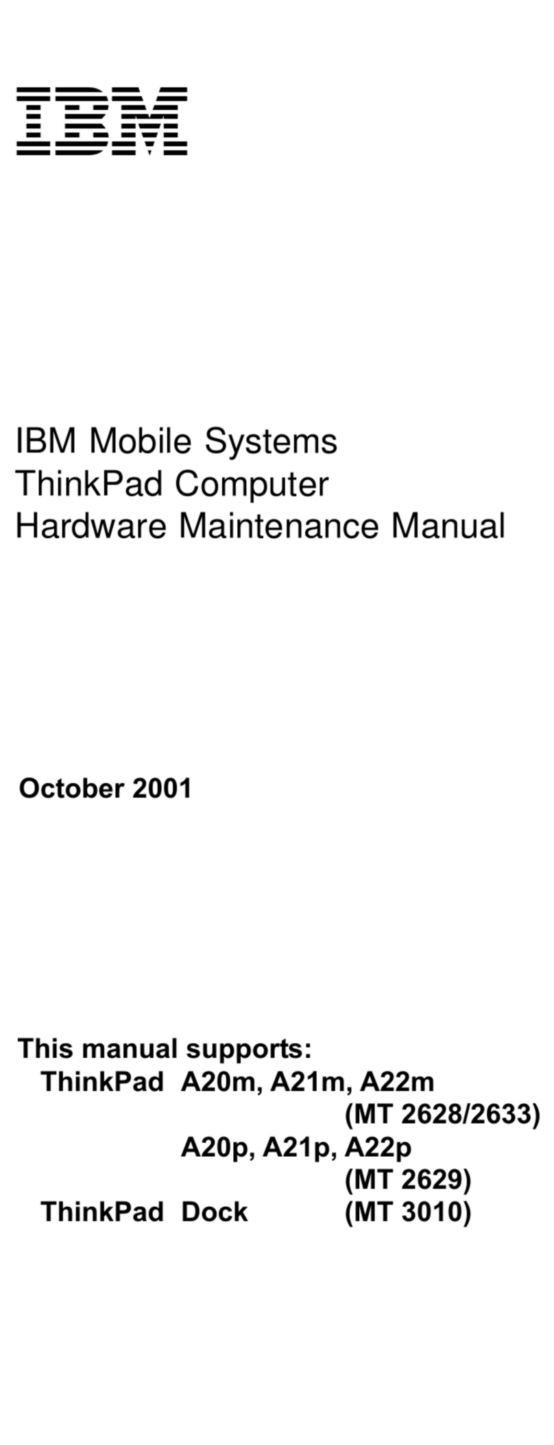 IBM ThinkPad A21m Manual del propietario