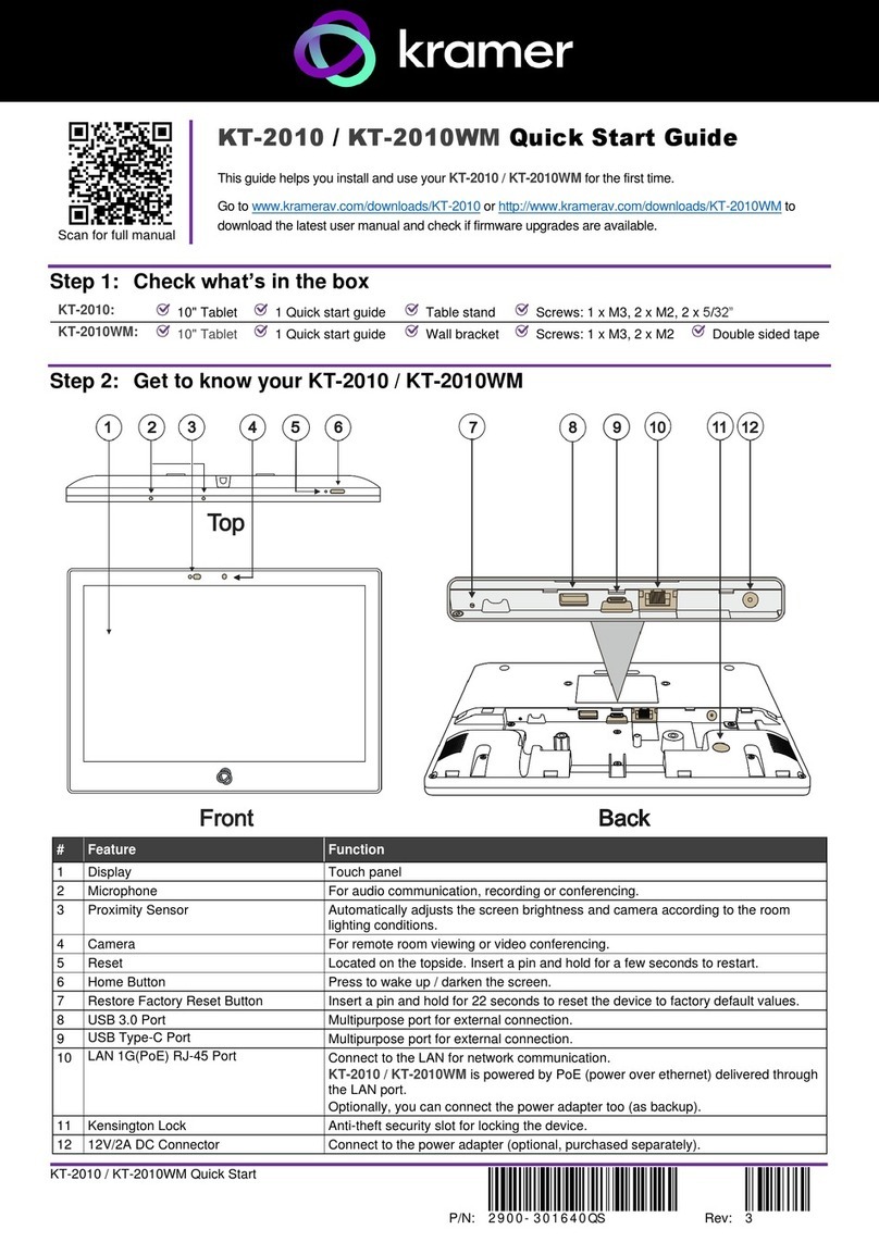 Kramer KT-2010 Manual de usuario
