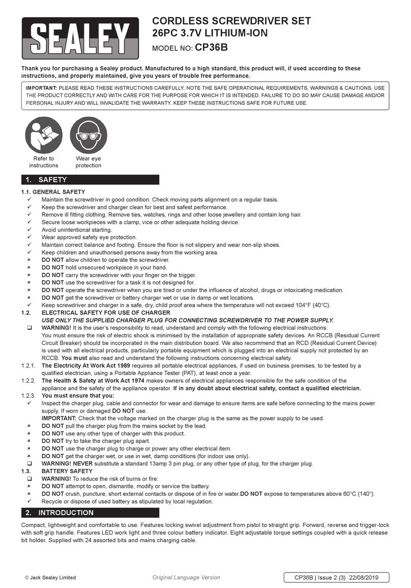 Sealey CP36B Manual de usuario