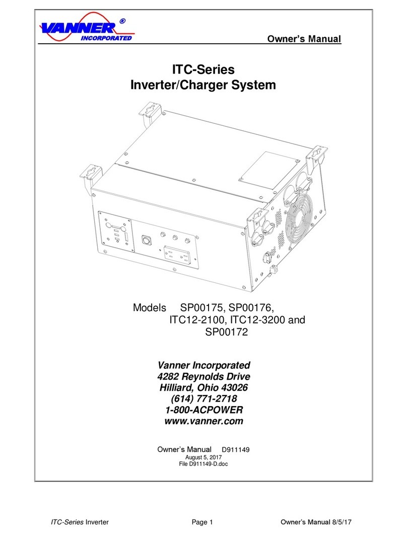 Vanner SP00175 Manual de usuario Vanner SP00175 Manual de usuario