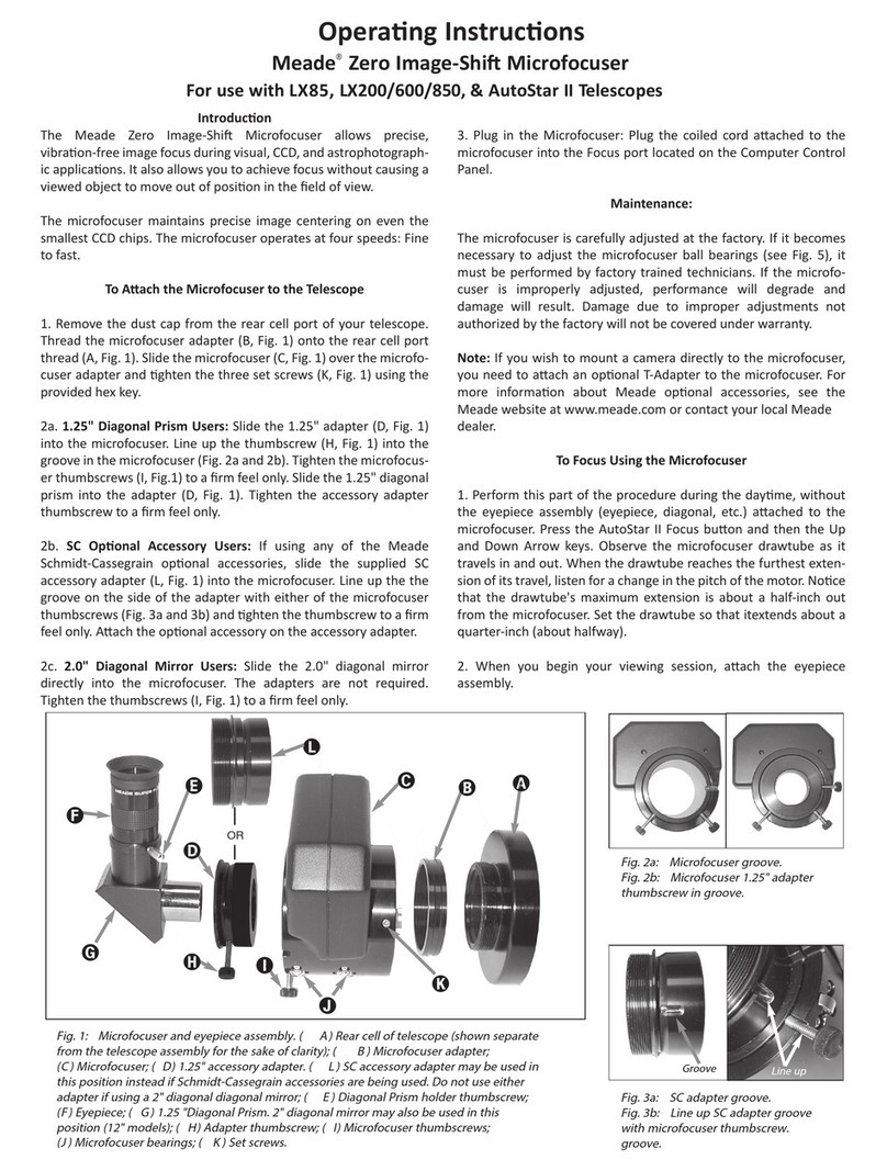 Meade Zero Image-Shift Microfocuser Manual de usuario