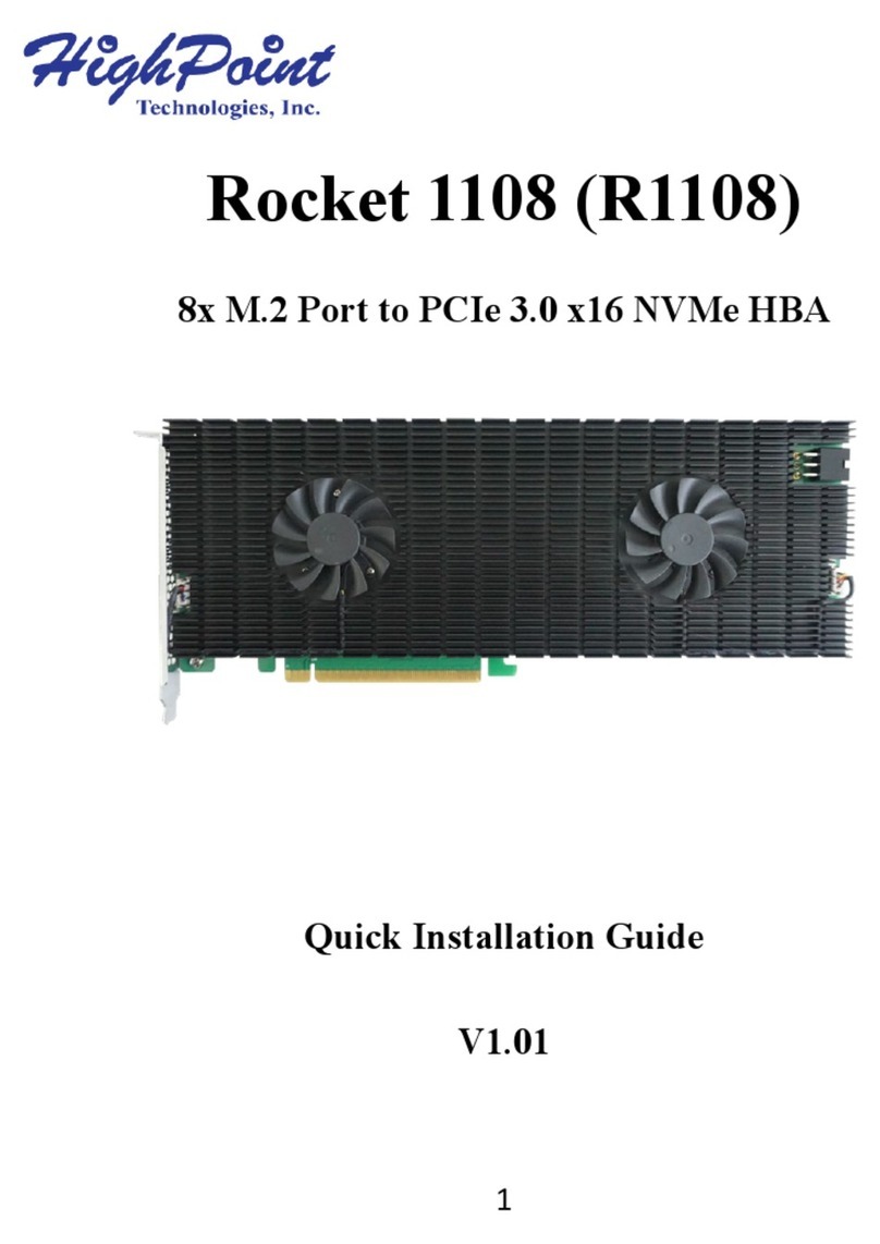 HighPoint Rocket 1108 Manual de usuario