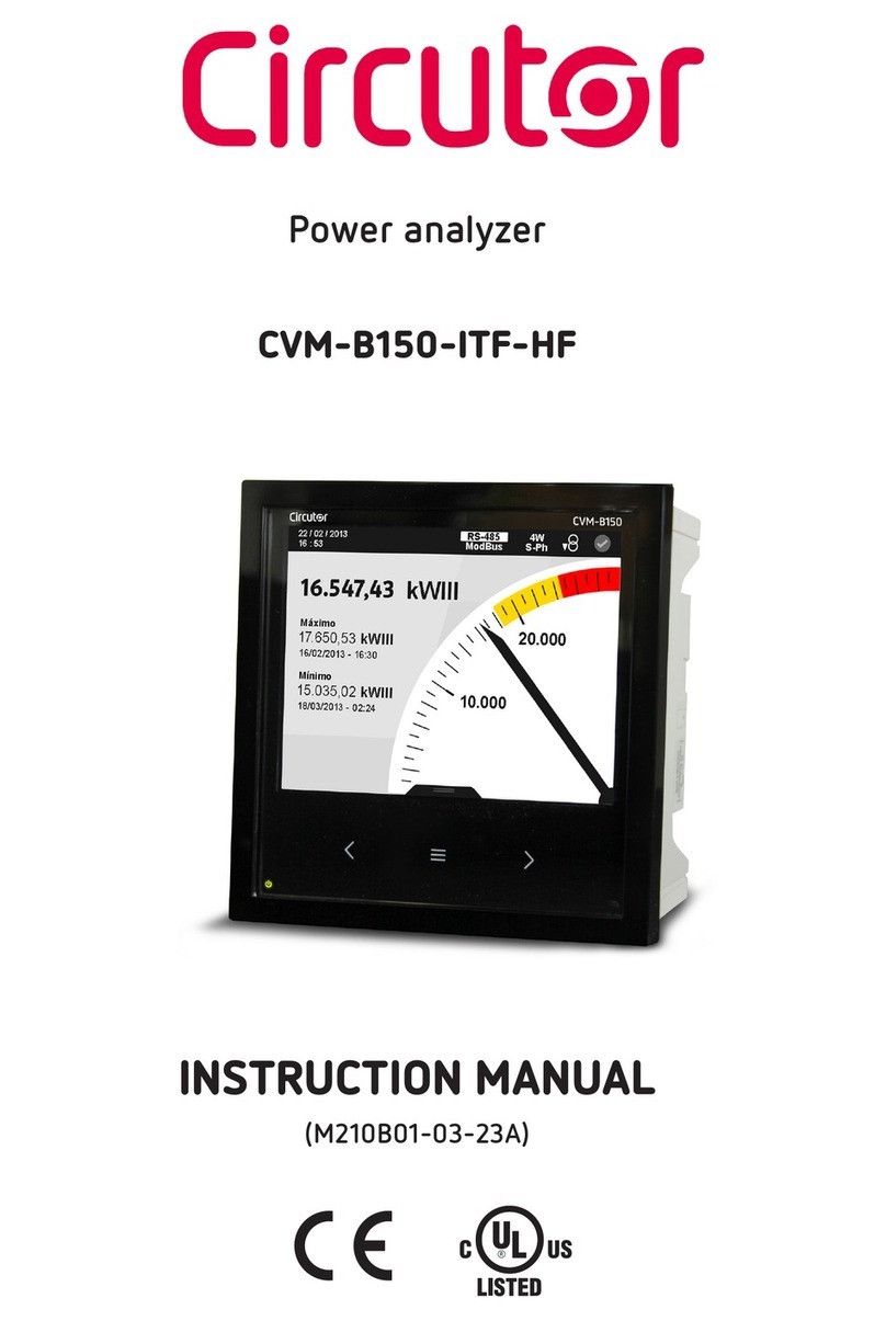 Circutor CVM-B150-ITF-HF Manual de usuario