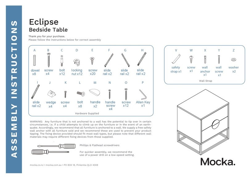 Mocka Eclipse Bedside Table Manual de usuario Mocka Eclipse Bedside Table Manual de usuario