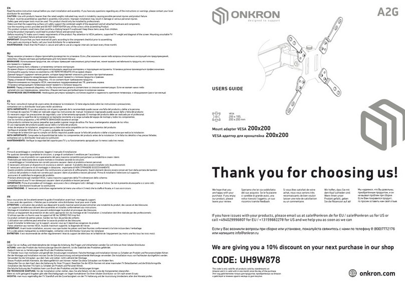 ONKRON A2G Manual de usuario