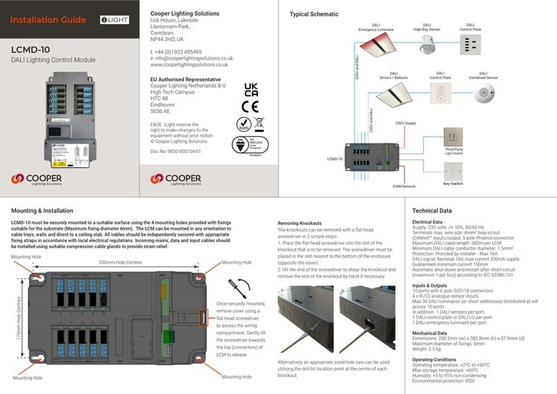 Cooper LCMD-10 Manual de usuario