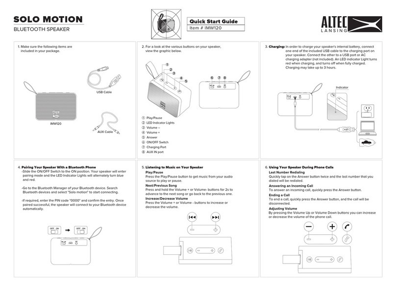 Altec Lansing SOLO MOTION Manual de usuario