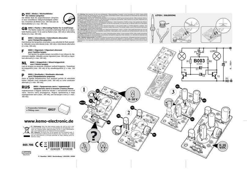 Kemo Electronic G027 Manual de usuario