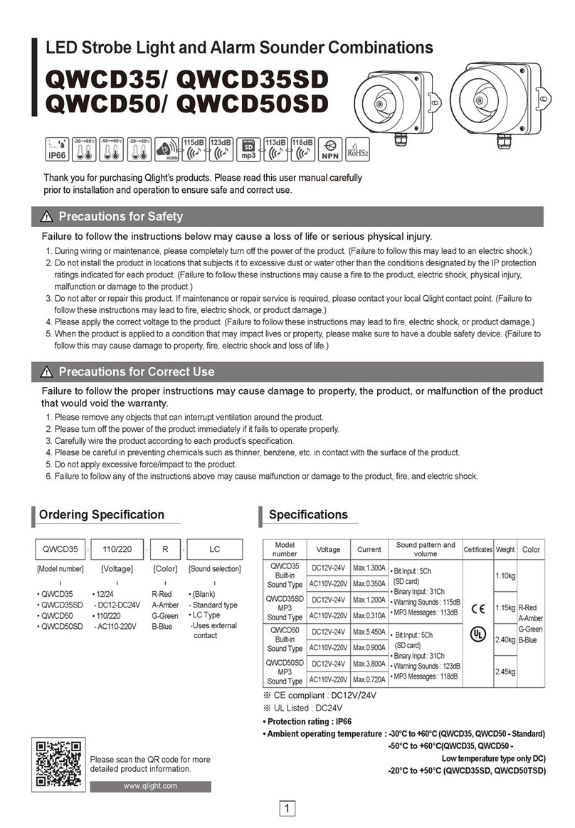 Qlightec QWCD35 Manual de usuario Qlightec QWCD35 Manual de usuario
