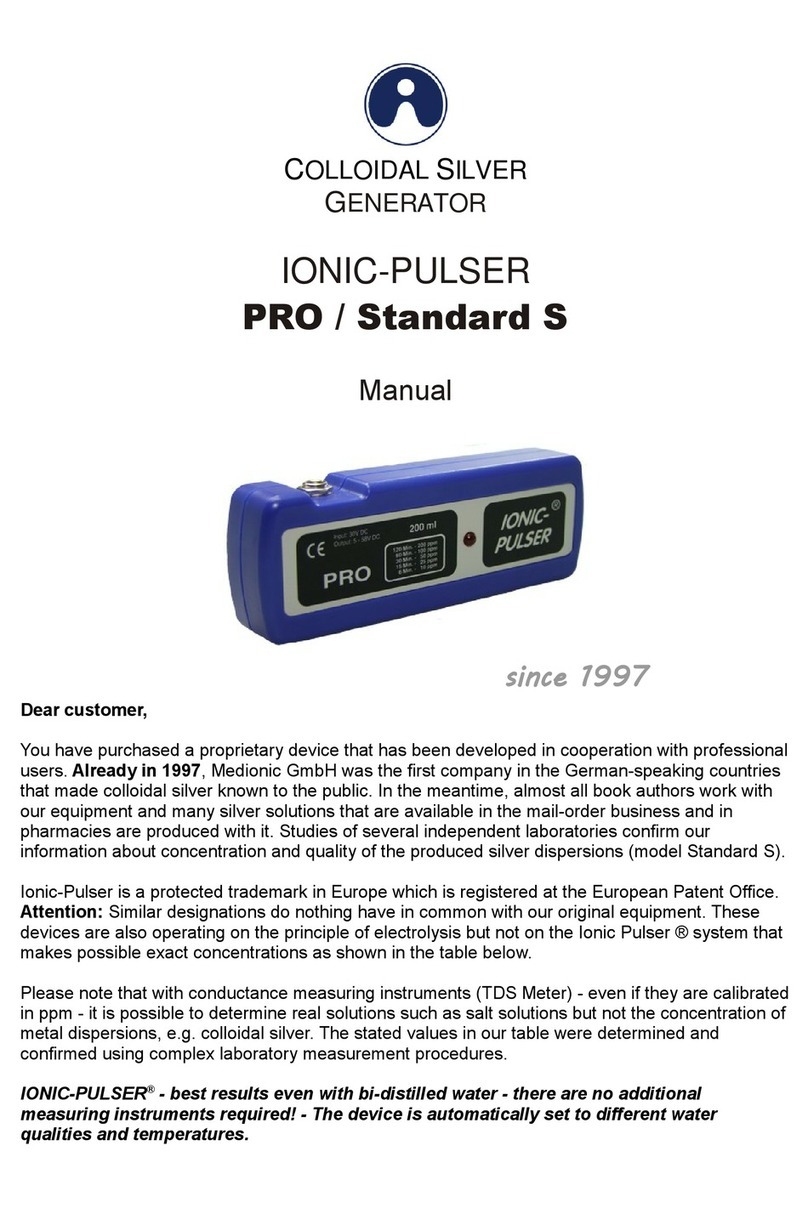 Medionic IONIC-PULSER PRO Manual de usuario