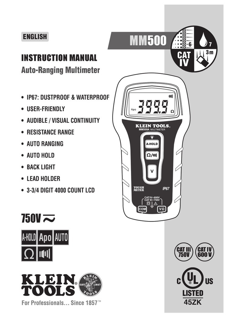 Klein Tools MM500 Manual de usuario