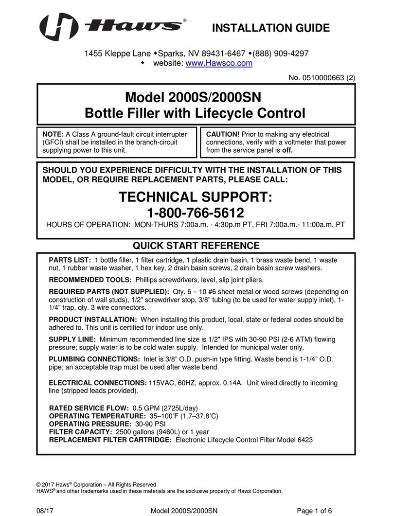 Haws 2000S Manual de usuario Haws 2000S Manual de usuario