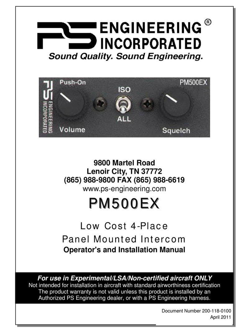 PS Engineering PM500EX Manual de usuario