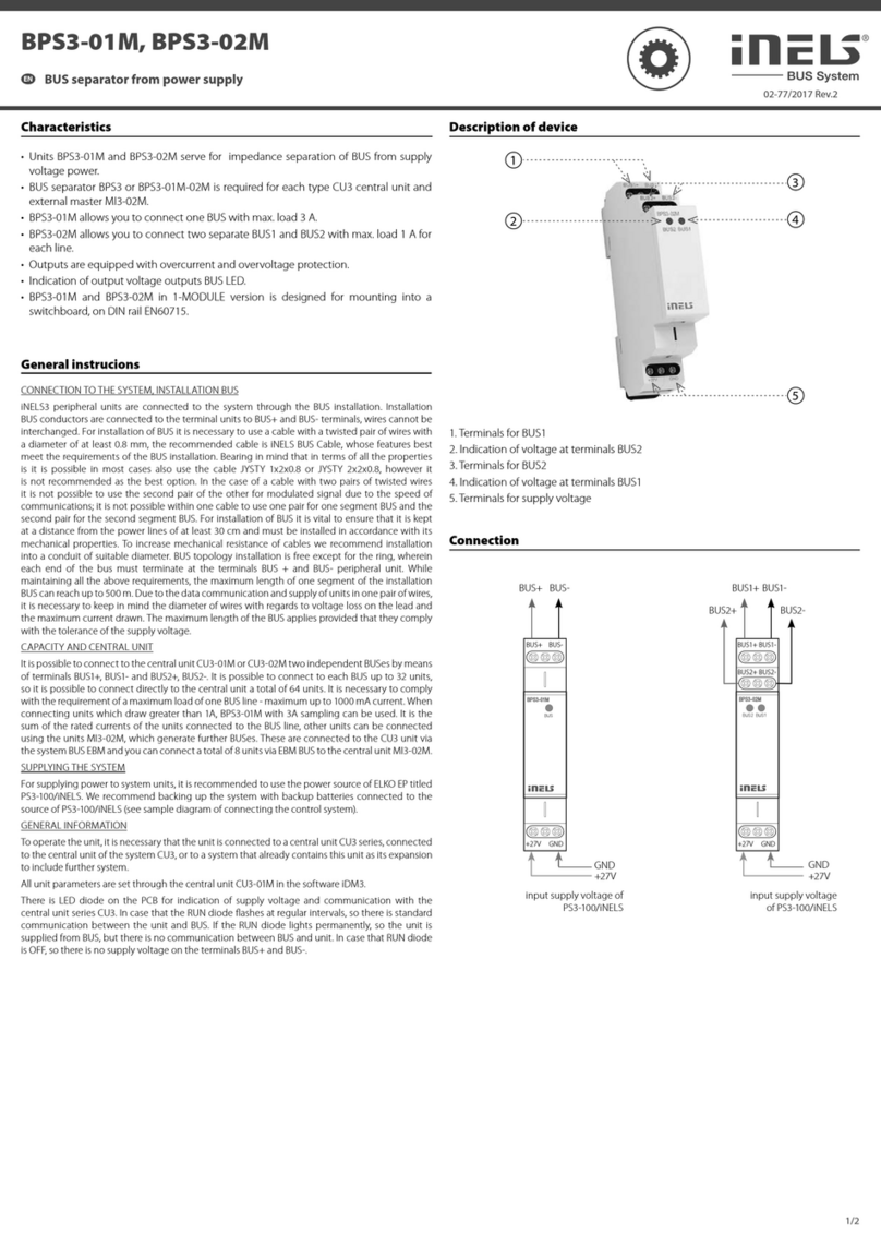Elko iNels BPS3-02M Manual de usuario