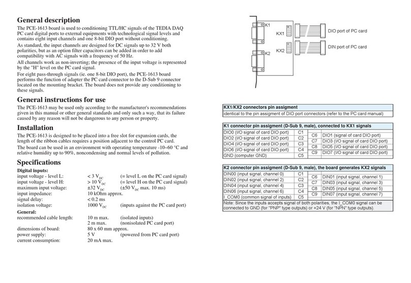 TEDIA PCE-1613 Manual de usuario TEDIA PCE-1613 Manual de usuario