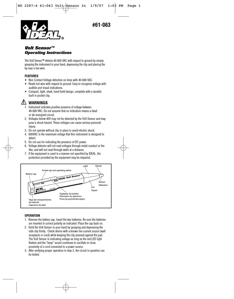 IDEAL Volt Sensor 61-063 Manual de usuario