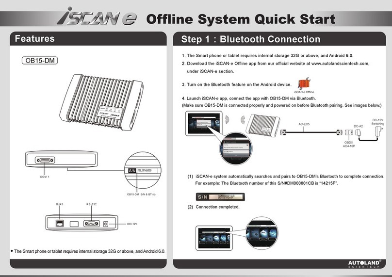 AUTOLAND Scientech iSCAN e Manual de usuario
