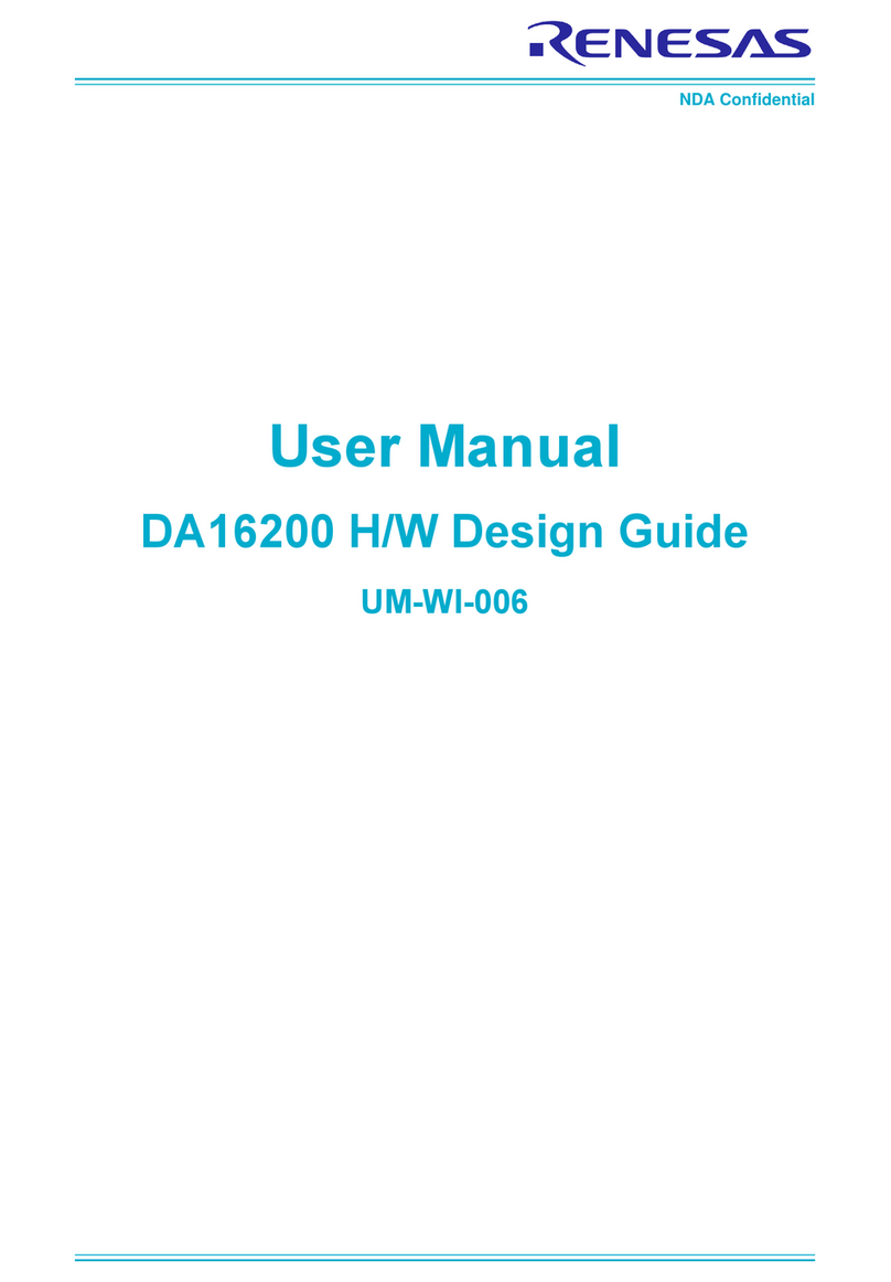 Renesas DA16200 H/W Manual de usuario
