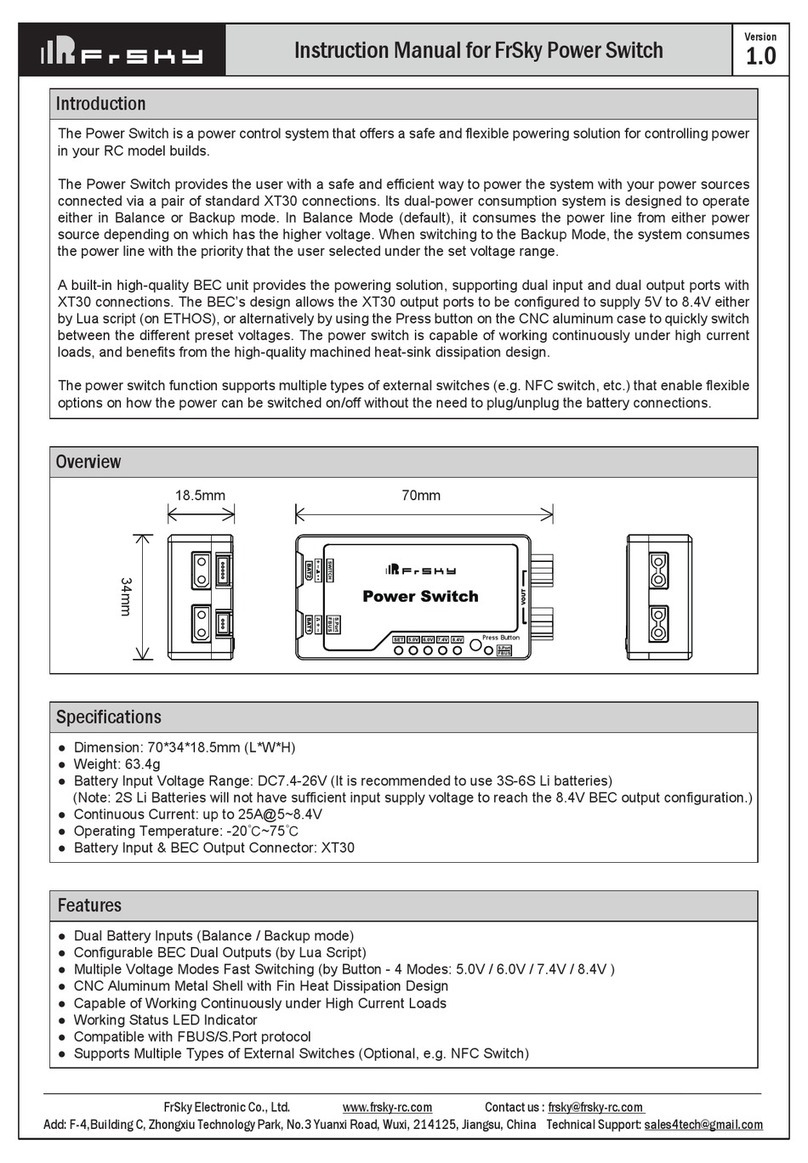 FrSky Power Switch Manual de usuario