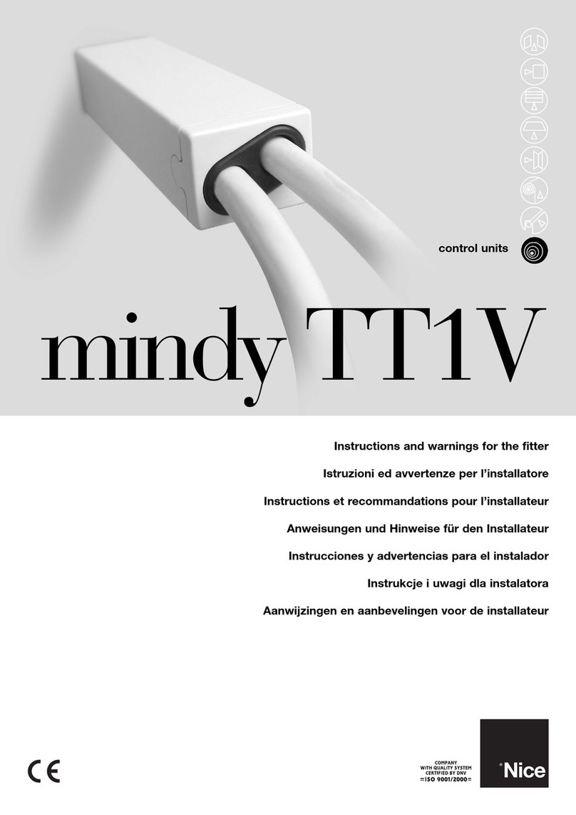 Nice mindy TT1V Manual del producto