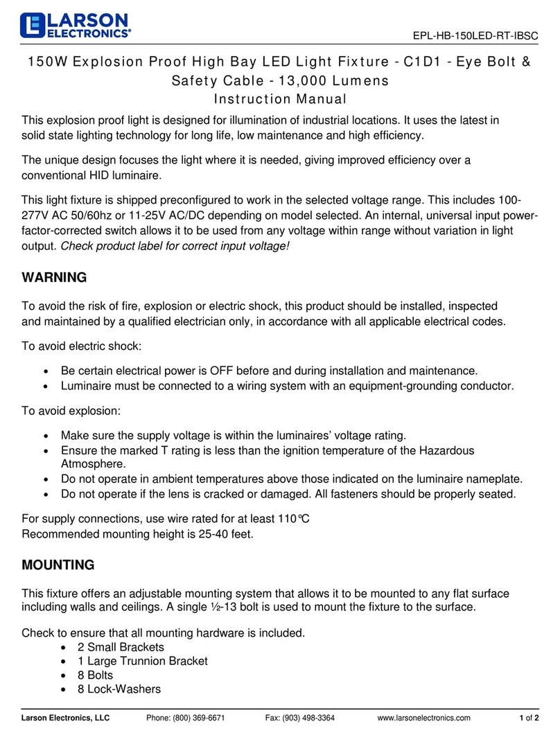 Larson Electronics EPL-HB-150LED-RT-IBSC Manual de usuario Larson Electronics EPL-HB-150LED-RT-IBSC Manual de usuario