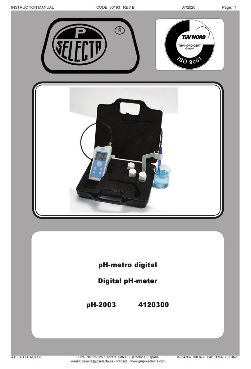 Selecta pH-2003 Manual de usuario