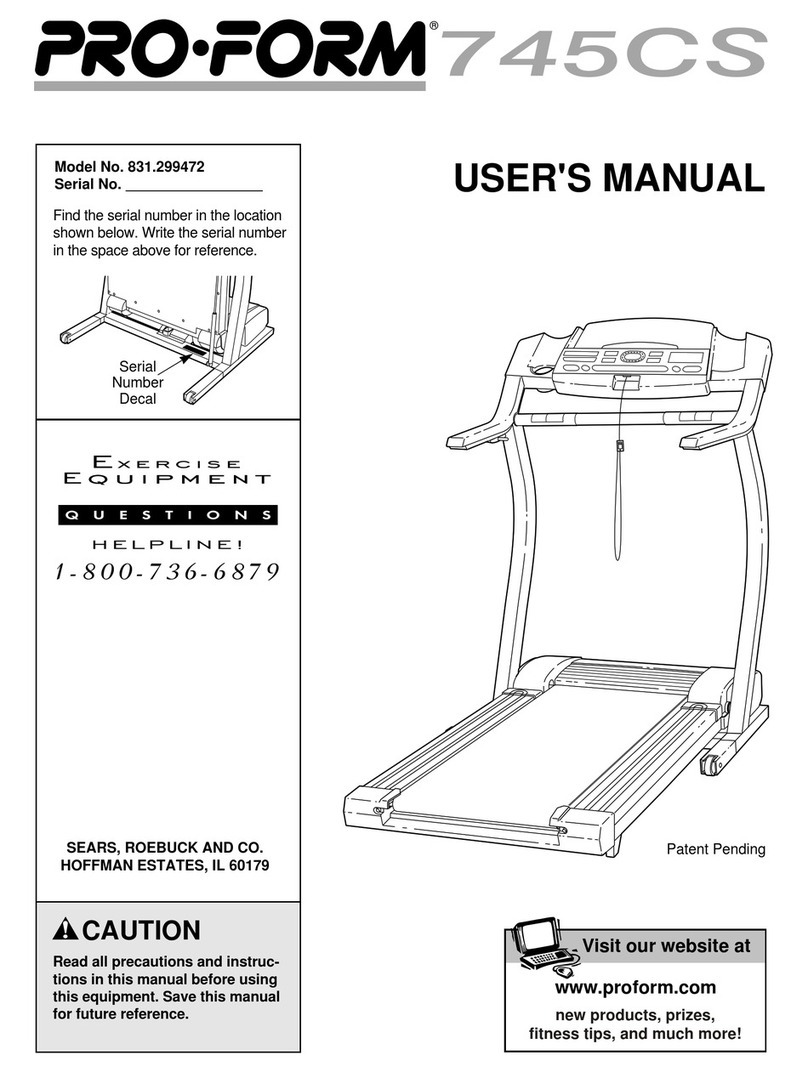 Pro-Form 745cs Manual de usuario