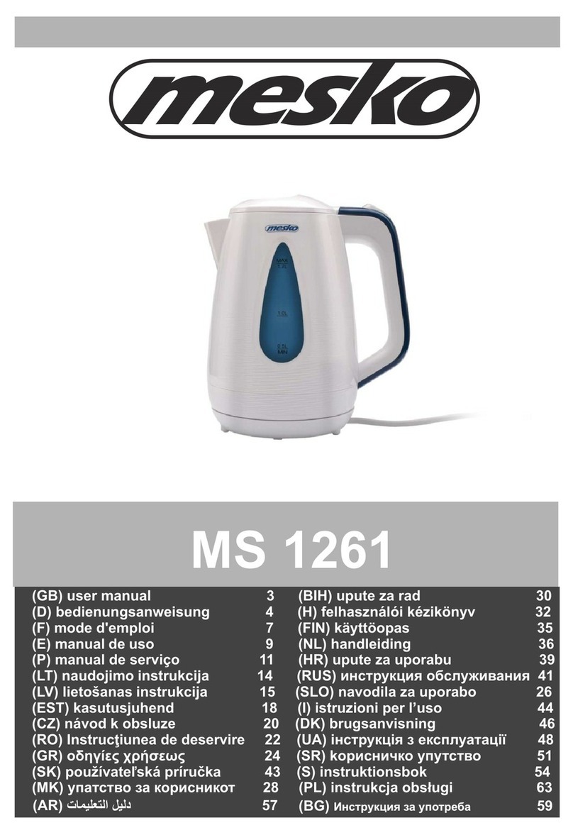 Mesko MS 1261 Manual de usuario