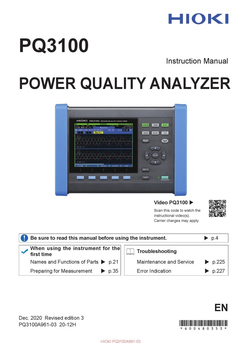 Hioki PQ3100-91 Manual de usuario