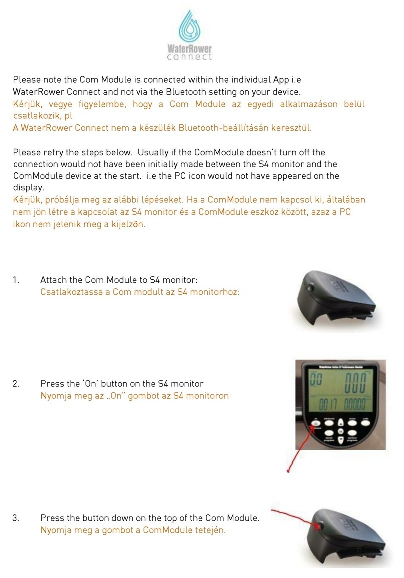 WaterRower ComModule Manual de usuario
