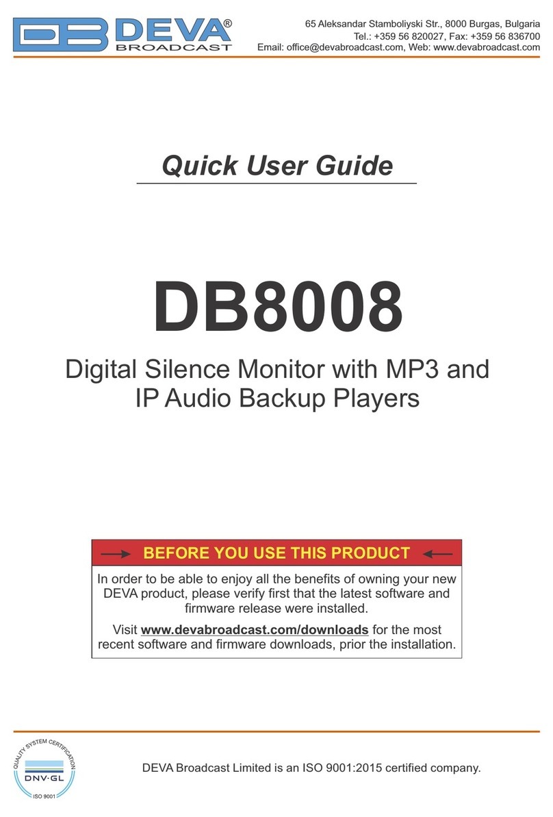 DEVA Broadcast DB8008 Manual de instrucciones