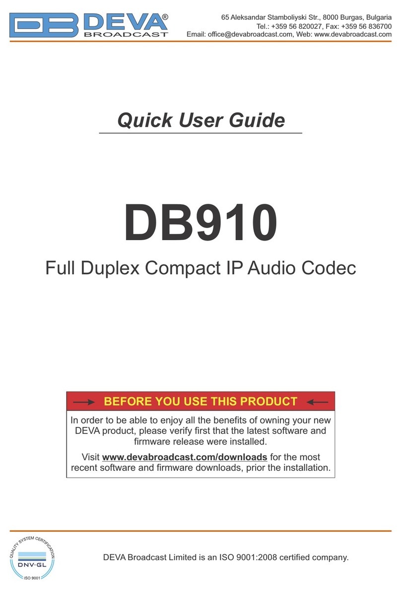 DEVA Broadcast DB910 Manual de instrucciones